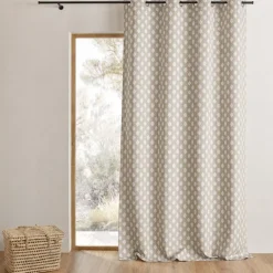 Rideau jacquard à motifs arrondis poids