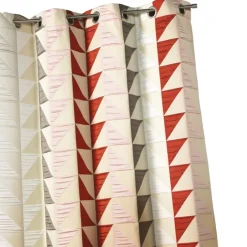 Rideau jacquard obscurcissant à imprimés triangulaires