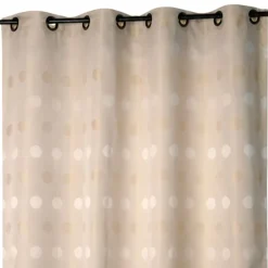 Rideau jacquard à pois ton sur ton