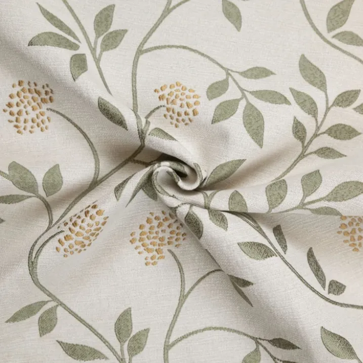 Rideau jacquard polycoton motifs végétaux