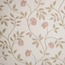 Rideau jacquard polycoton motifs végétaux