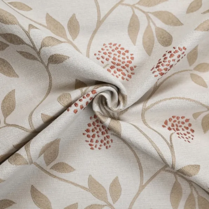 Rideau jacquard polycoton motifs végétaux