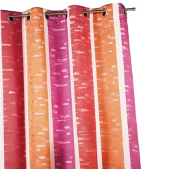 Rideau jacquard à rayures verticales colorées