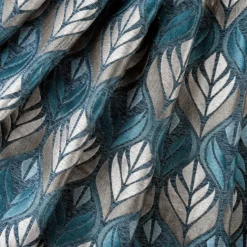 Rideau motif art déco effet velours à oeillets