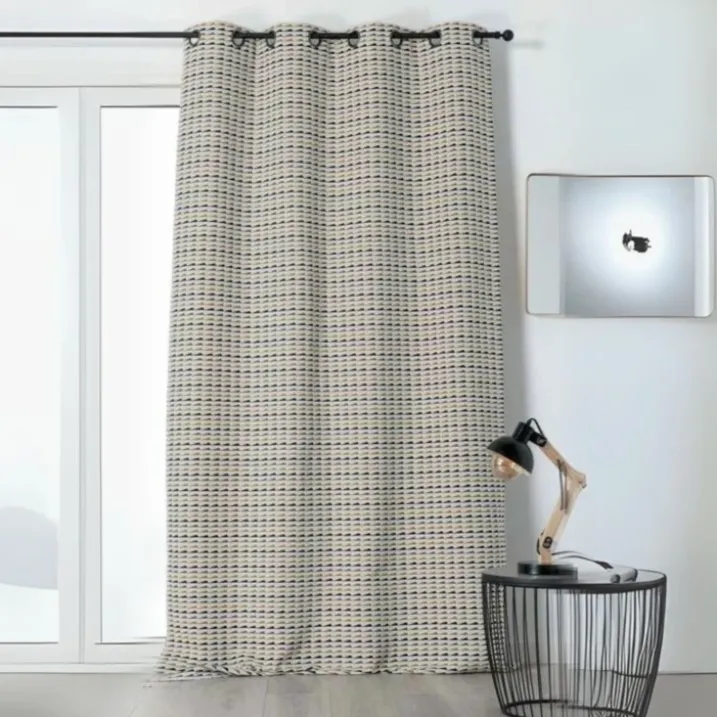 Rideau à Motifs Géométriques Colorés