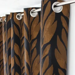 Rideau motif végétal tamisant en coton recyclé