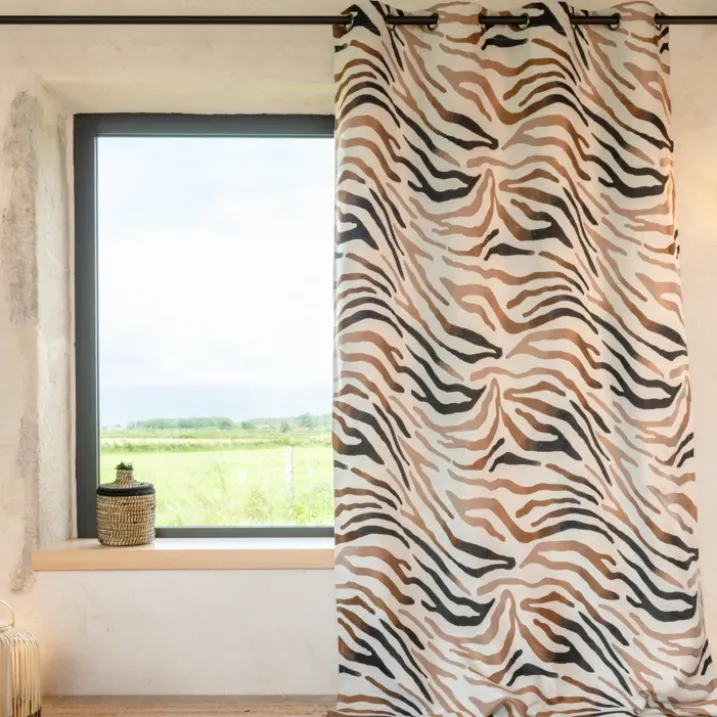 Rideau motif zèbre dégradé