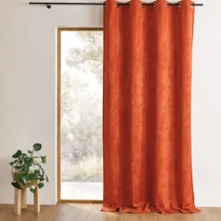 Rideau obscurcissant et isolant aspect velours