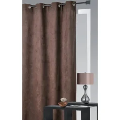 Rideau obscurcissant et isolant aspect velours