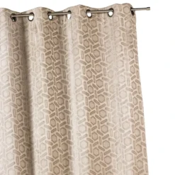 Rideau occultant en jacquard à motif géométrique