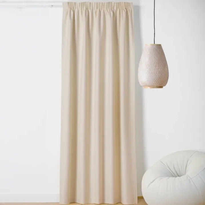 Rideau occultant galon fronceur effet chiné