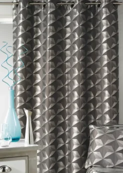 Rideau occultant jacquard à motifs géométriques