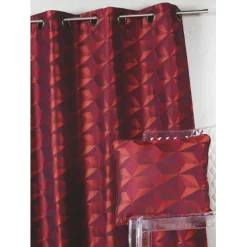 Rideau occultant jacquard à motifs géométriques