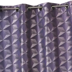 Rideau occultant jacquard à motifs géométriques