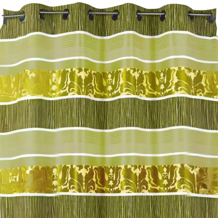 Rideau occultant jacquard à rayures horizontales colorées