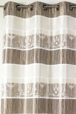 Rideau occultant jacquard à rayures horizontales colorées