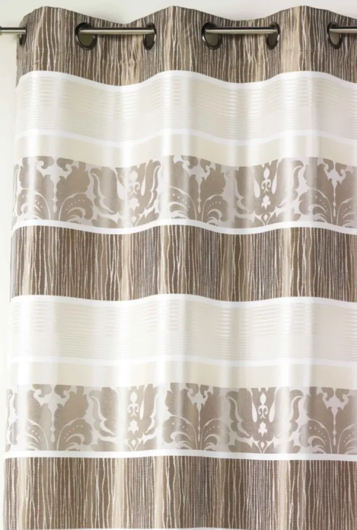 Rideau occultant jacquard à rayures horizontales colorées