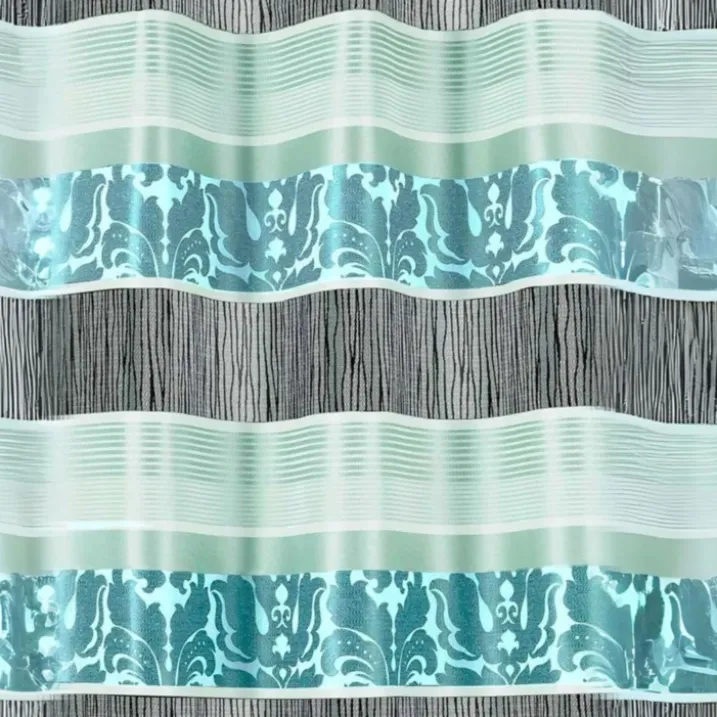 Rideau occultant jacquard à rayures horizontales colorées