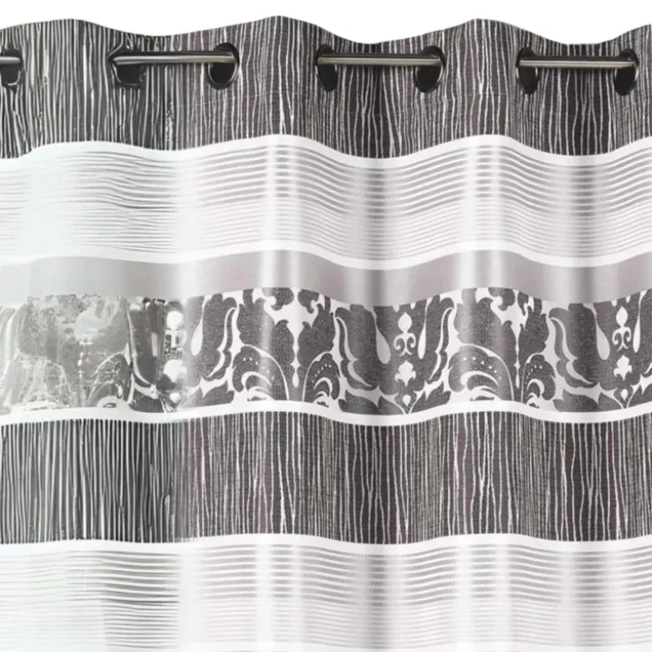Rideau occultant jacquard à rayures horizontales colorées