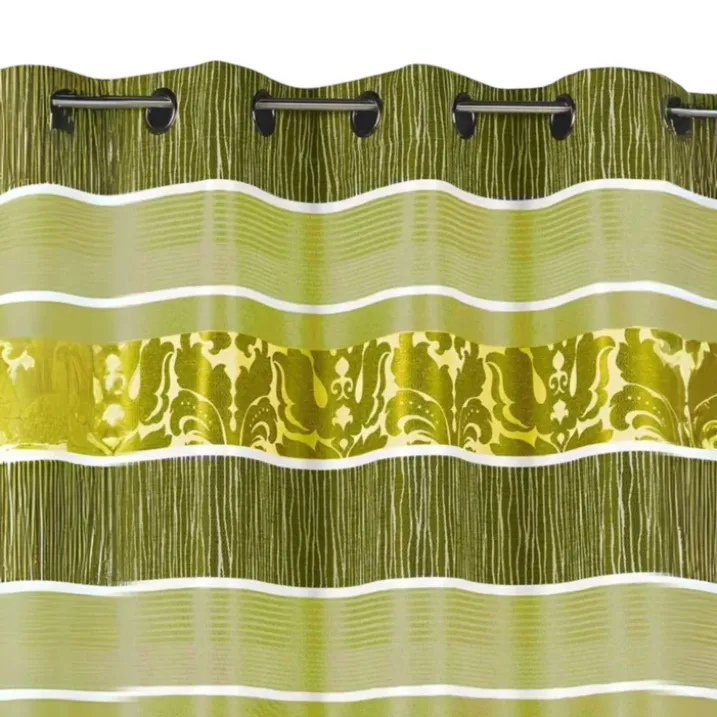 Rideau occultant jacquard à rayures horizontales colorées