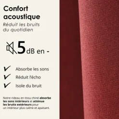 Rideau 100% occultant thermique phonique chiné MIDNIGHT