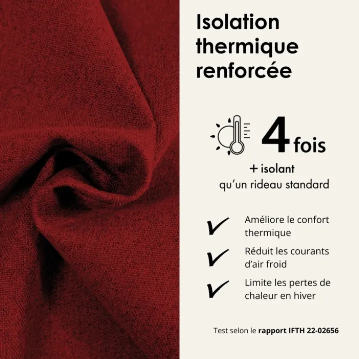 Rideau 100% occultant thermique phonique chiné MIDNIGHT