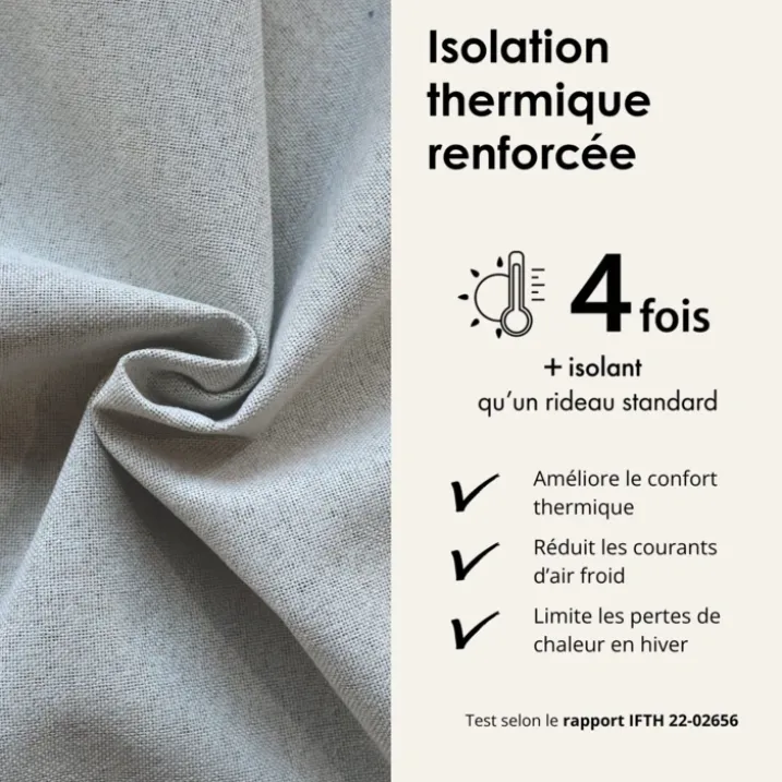 Rideau 100% occultant thermique phonique chiné MIDNIGHT