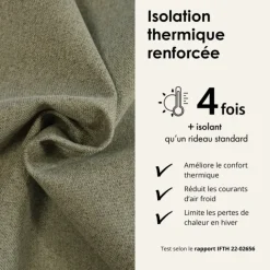 Rideau 100% occultant thermique phonique chiné MIDNIGHT