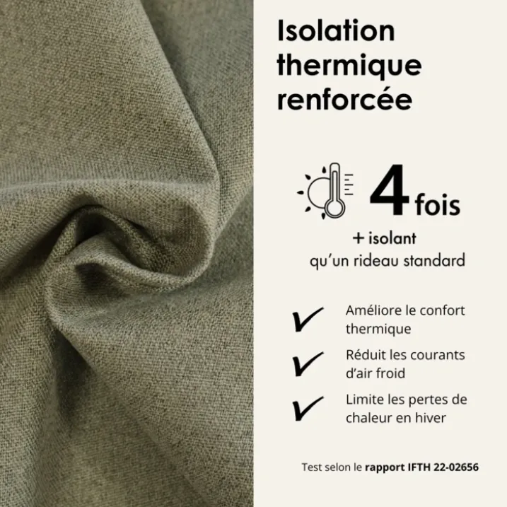 Rideau 100% occultant thermique phonique chiné MIDNIGHT