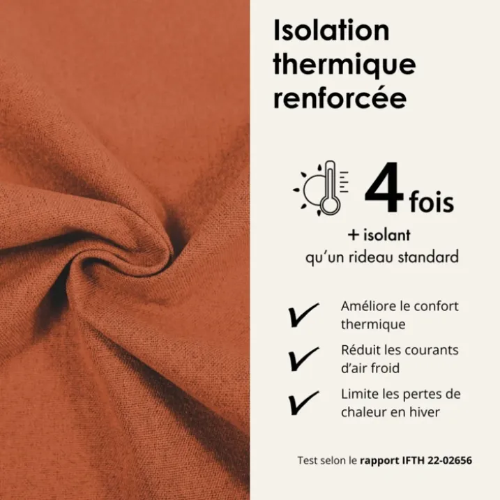 Rideau 100% occultant thermique phonique chiné MIDNIGHT