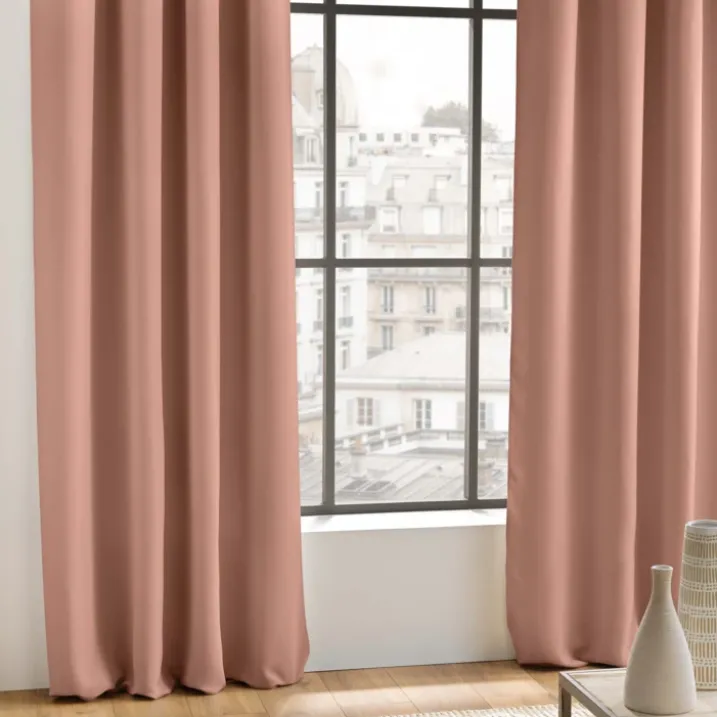 Rideau occultant uni à oeillets