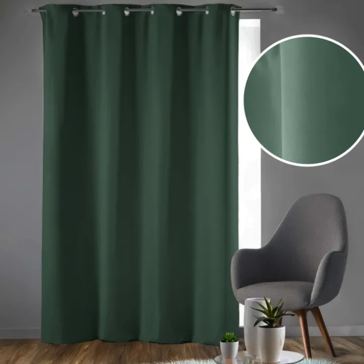 Rideau occultant uni à oeillets