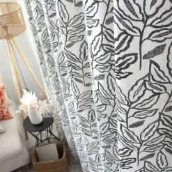 Rideau à oeillets en coton recyclé Chambray