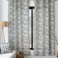 Rideau à oeillets en coton recyclé Chambray
