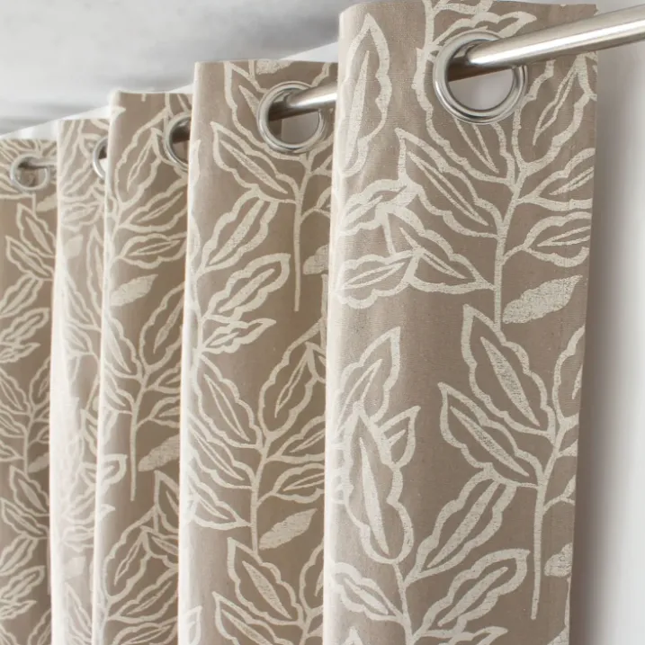 Rideau à oeillets en coton recyclé Chambray
