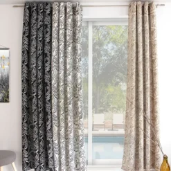 Rideau à oeillets en coton recyclé Chambray