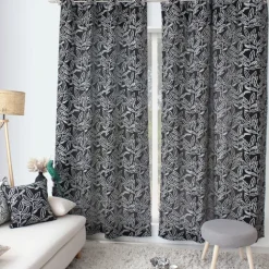 Rideau à oeillets en coton recyclé Chambray