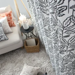 Rideau à oeillets en coton recyclé Chambray