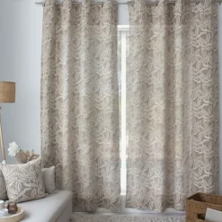 Rideau à oeillets en coton recyclé Chambray