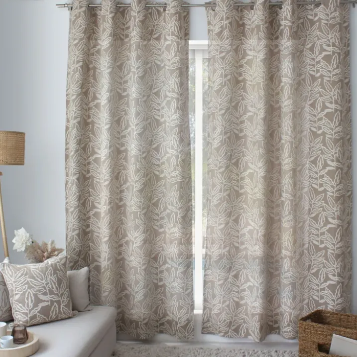 Rideau à oeillets en coton recyclé Chambray