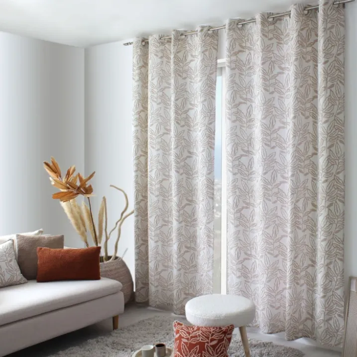 Rideau à oeillets en coton recyclé Chambray