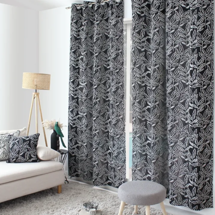 Rideau à oeillets en coton recyclé Chambray