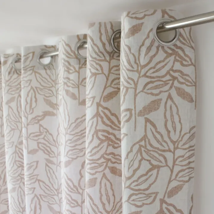 Rideau à oeillets en coton recyclé Chambray