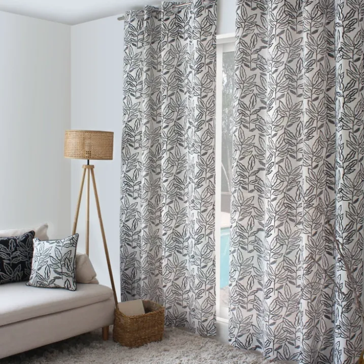 Rideau à oeillets en coton recyclé Chambray