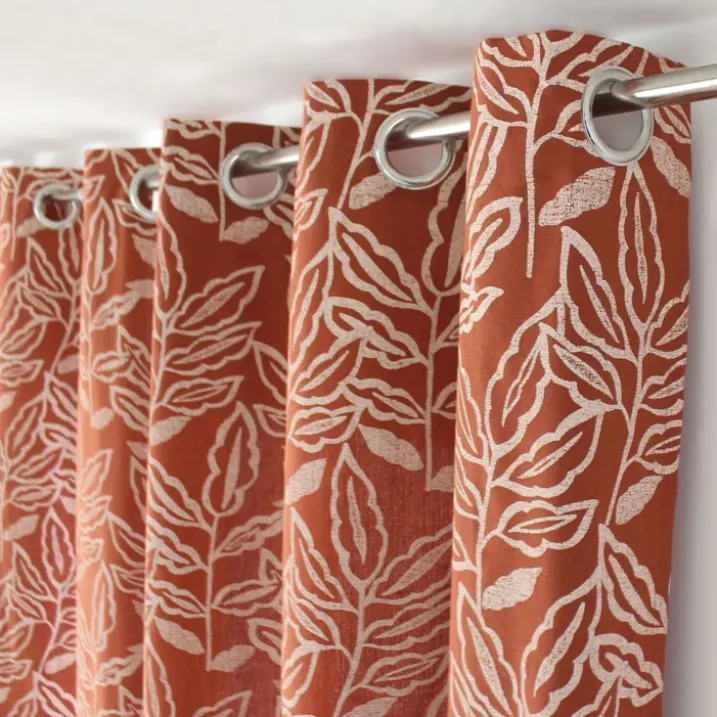 Rideau à oeillets en coton recyclé Chambray