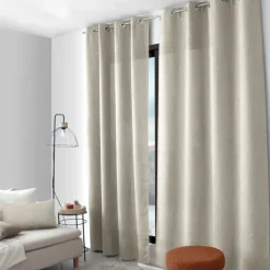 Rideau à oeillets en velours chenillé