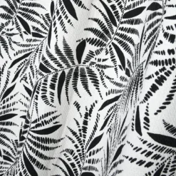 Rideau à oeillets imprimé feuillage tropical en coton