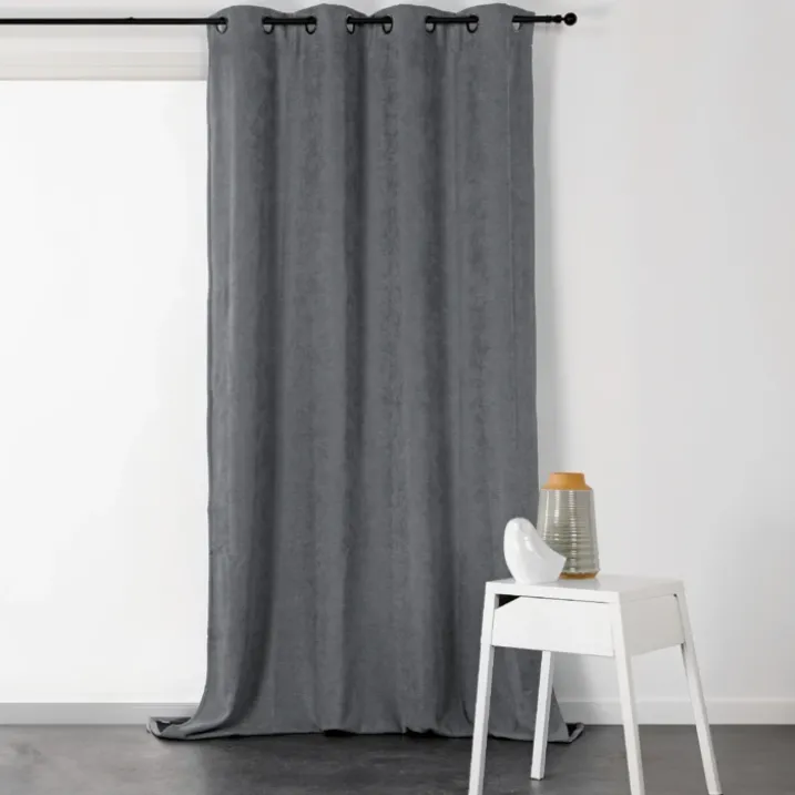 Rideau à Oeillets Isolant et Déperlant Effet Velours