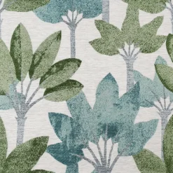 Rideau à oeillets jacquard motif végétal