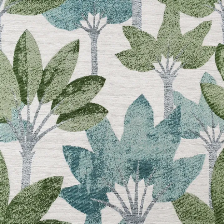 Rideau à oeillets jacquard motif végétal